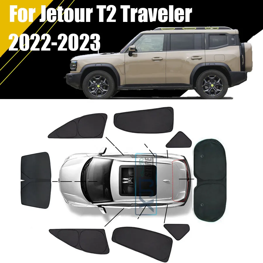 For Jetour T2 Traveler 2023 2024 Dedicated ALL Black Car Window Sunshade Sunscreen Insulation Anti-UV Curtain
For Jetour T2 Traveler 2023 2024 Dedicated ALL Black Car Window Sunshade Sunscreen Insulation Anti-UV Curtain