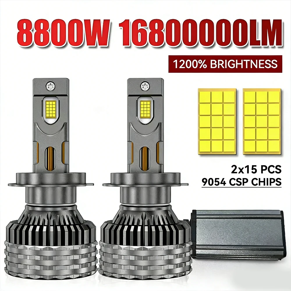 Светодиодные лампы для автомобильных фар 8800W H7 H4 H11, 4 медные трубки, 16800000LM, 9054 CSP Canbus, H1 9005 HB3 9006 HB4 9012 9007 9008 Turbo Lamp
Светодиодные лампы для автомобильных фар 8800W H7 H4 H11, 4 медные трубки, 16800000LM, 9054 CSP Canbus, H1 9005 HB3 9006 HB4 9012 9007 9008 Turbo Lamp