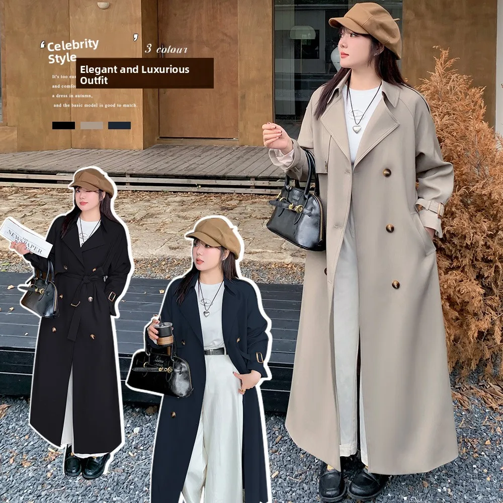 Long Y889 Xuan Chen Loose Windbreaker Women's Fashion Autumn New plus Size Elegant Slimming Outerwear Belted Coat
Long Y889 Xuan Chen Loose Windbreaker Women's Fashion Autumn New plus Size Elegant Slimming Outerwear Belted Coat