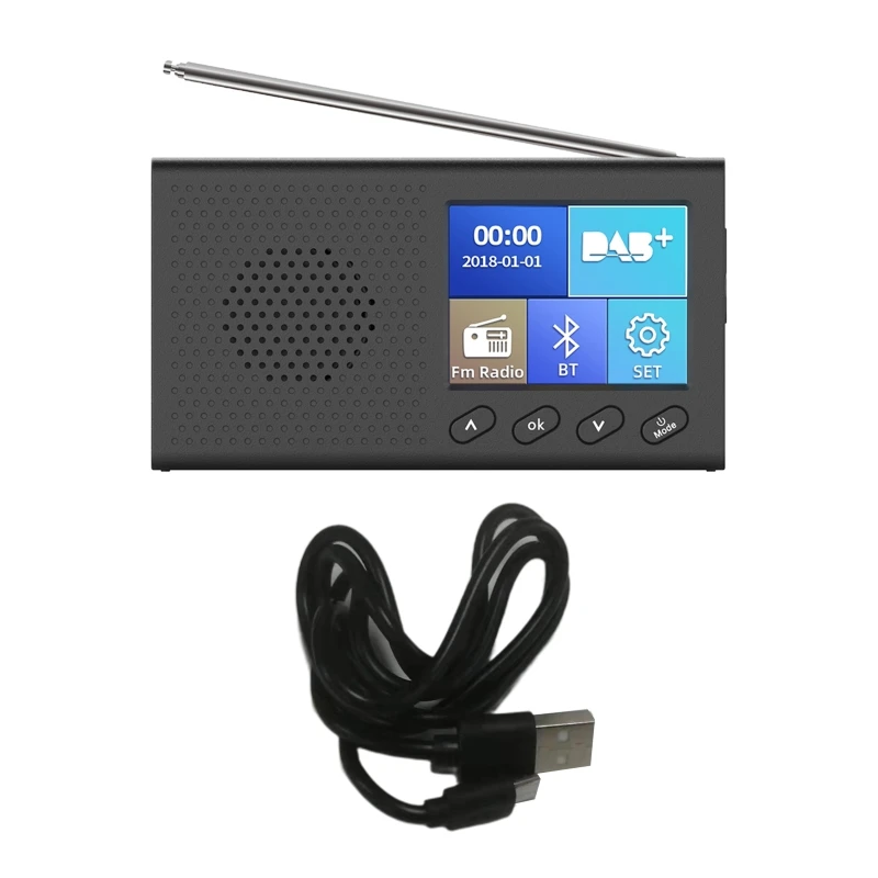 Портативный DAB-приемник FM-радио Bluetooth-совместимый музыкальный плеер 4.2 мм 3,5 мм
Портативный DAB-приемник FM-радио Bluetooth-совместимый музыкальный плеер 4.2 мм 3,5 мм