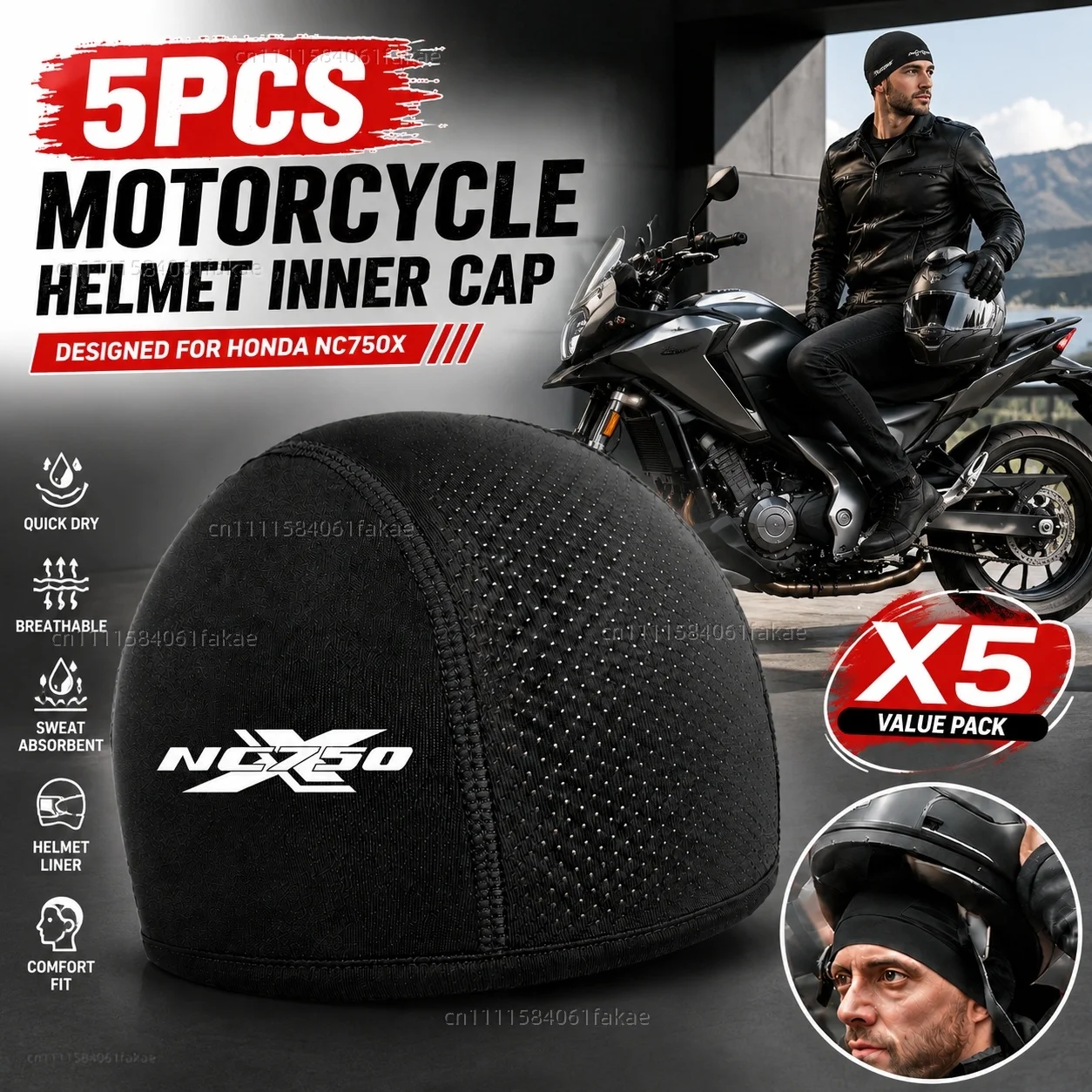 5pcs Motorcycle Helmet Inner Cap Hat Quick Dry Breathable Hat Racing Cap Skull Cap Cooling Thin For HONDA NC750X NC 750X NC750 X
5pcs Motorcycle Helmet Inner Cap Hat Quick Dry Breathable Hat Racing Cap Skull Cap Cooling Thin For HONDA NC750X NC 750X NC750 X