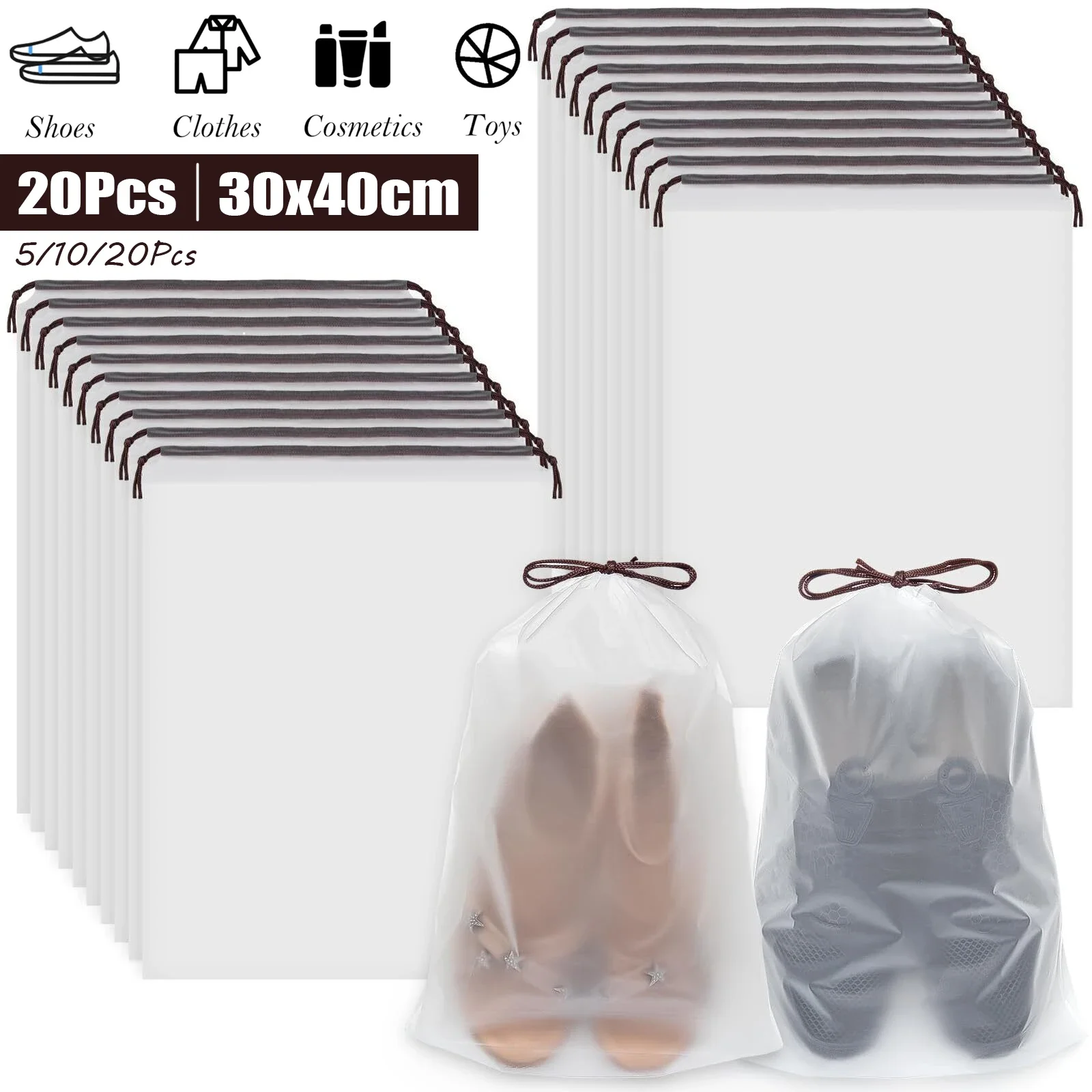 5/10/20Pcs Shoe Bags for Travel Large Translucent Drawstring Shoe Bags Waterproof Portable Shoe Organizer Bags Travel Rain shoe
5/10/20Pcs Shoe Bags for Travel Large Translucent Drawstring Shoe Bags Waterproof Portable Shoe Organizer Bags Travel Rain shoe