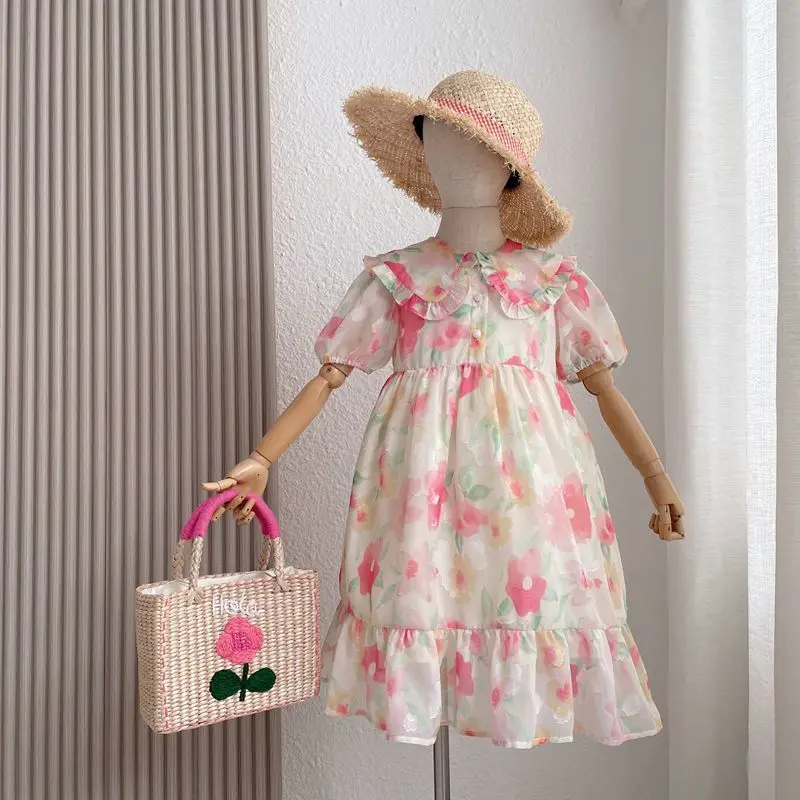 New Girls Summer Dress Breathable Short-Sleeved Princess Dress Lady Sweet Floral Vestidos Children'S Clothing Baby Kids Clothes
New Girls Summer Dress Breathable Short-Sleeved Princess Dress Lady Sweet Floral Vestidos Children'S Clothing Baby Kids Clothes