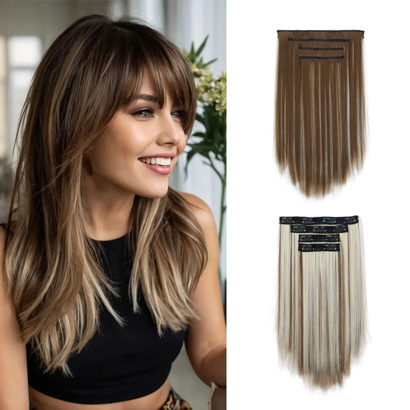35CM Synthetic 4pcs/set Clips in Hair Extensions Short Straight Hairstyle Blonde Black Hairpieces Heat Resistant False Hair
35CM Synthetic 4pcs/set Clips in Hair Extensions Short Straight Hairstyle Blonde Black Hairpieces Heat Resistant False Hair