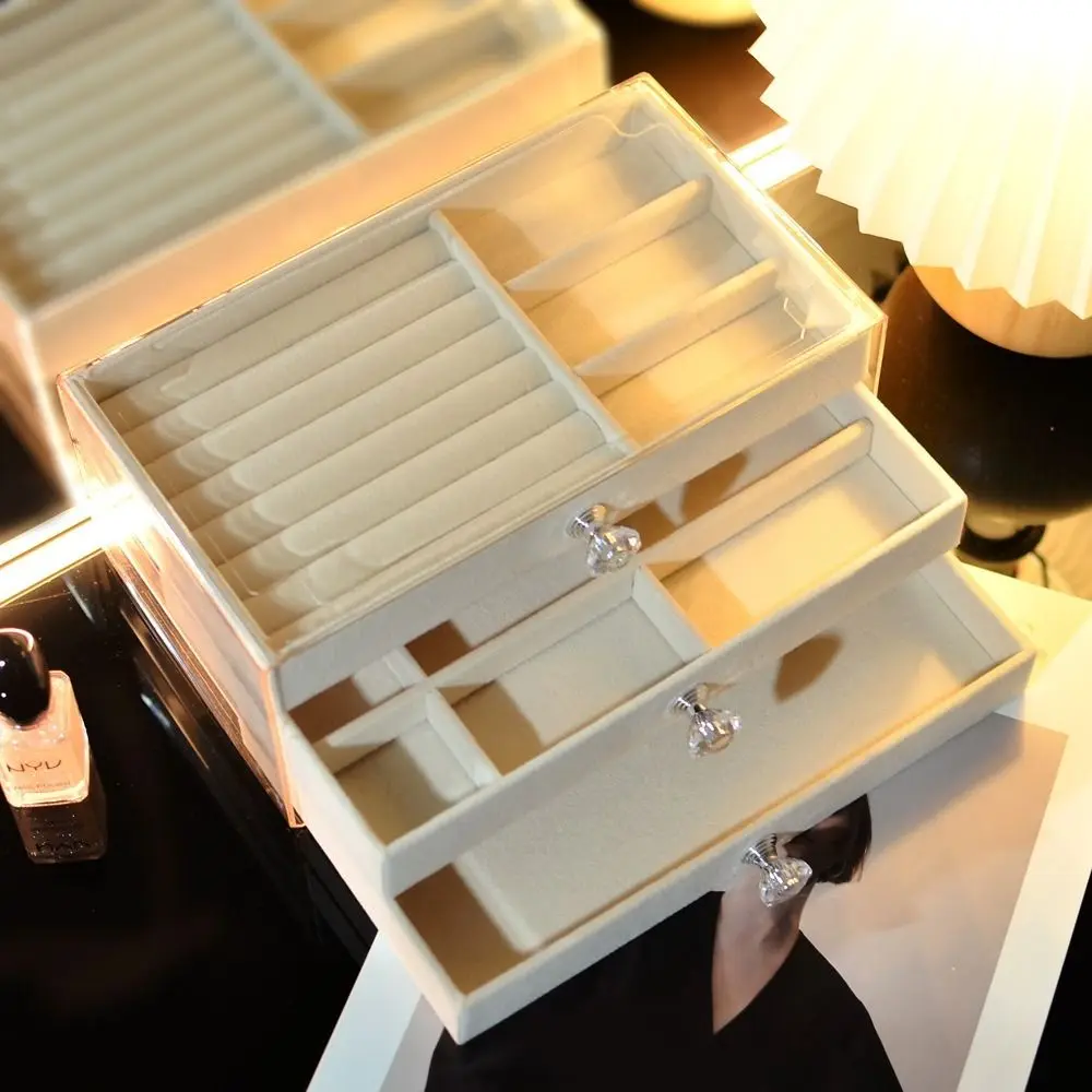 Display Stand 3-Tier Jewelry Storage Box Transparent Dust-proof Flannel Jewelry Box Plastic Square Earrings Jewelry Box Storage
Display Stand 3-Tier Jewelry Storage Box Transparent Dust-proof Flannel Jewelry Box Plastic Square Earrings Jewelry Box Storage