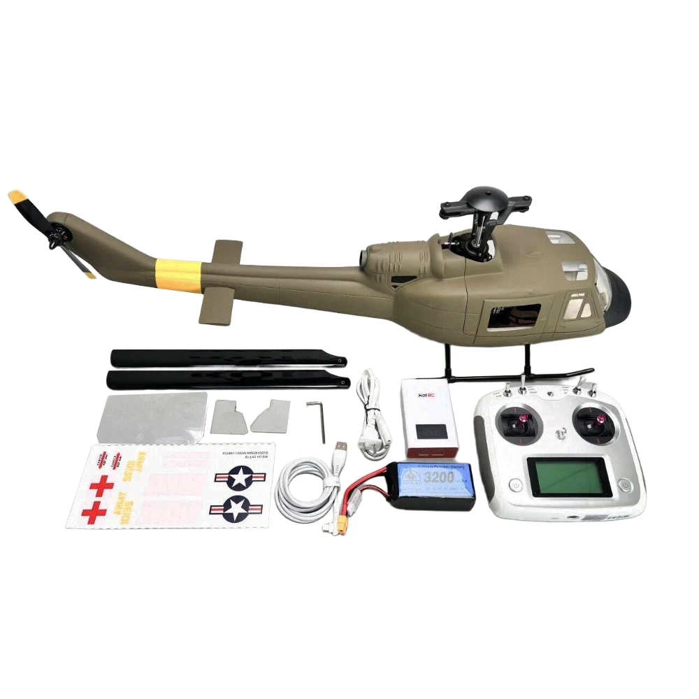 ROBAN 450 Class UH-1D 2.4G 11CH GPS Stabilized Scale Flybarless RC Helicopter RTF With X1 Flight Controller
ROBAN 450 Class UH-1D 2.4G 11CH GPS Stabilized Scale Flybarless RC Helicopter RTF With X1 Flight Controller
