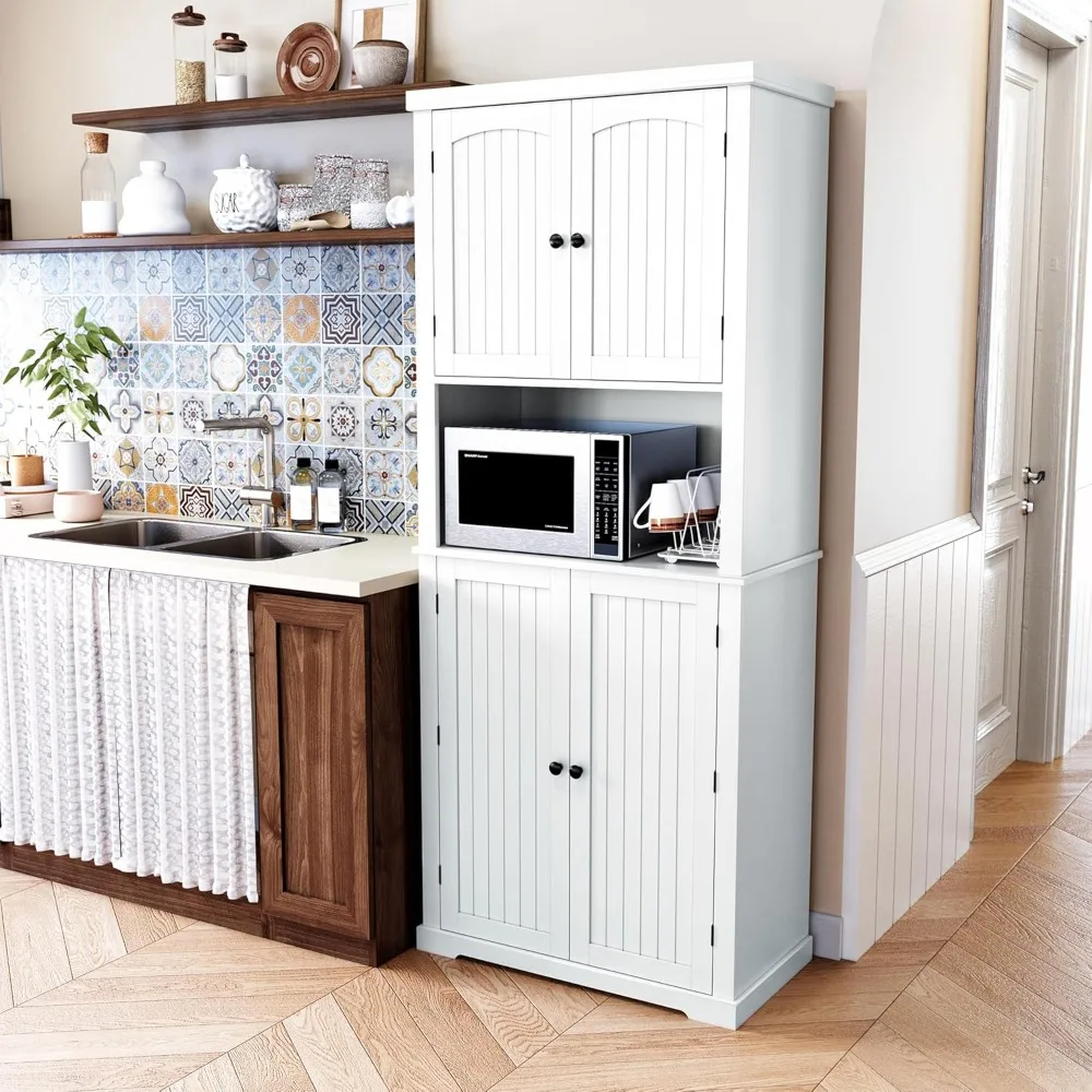 72" Kitchen Pantry Storage Cabinet, Freestanding Larder Cupboard, Kitchen Hutch Cabinet with Microwave Stand,Utility Pantry
72" Kitchen Pantry Storage Cabinet, Freestanding Larder Cupboard, Kitchen Hutch Cabinet with Microwave Stand,Utility Pantry