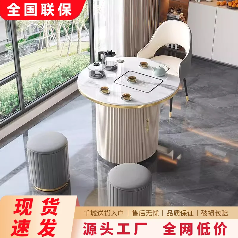 Mobile balcony household small tea table light luxury tea cart small rock slab table chair kettle integrated 2025 new high-end
Mobile balcony household small tea table light luxury tea cart small rock slab table chair kettle integrated 2025 new high-end