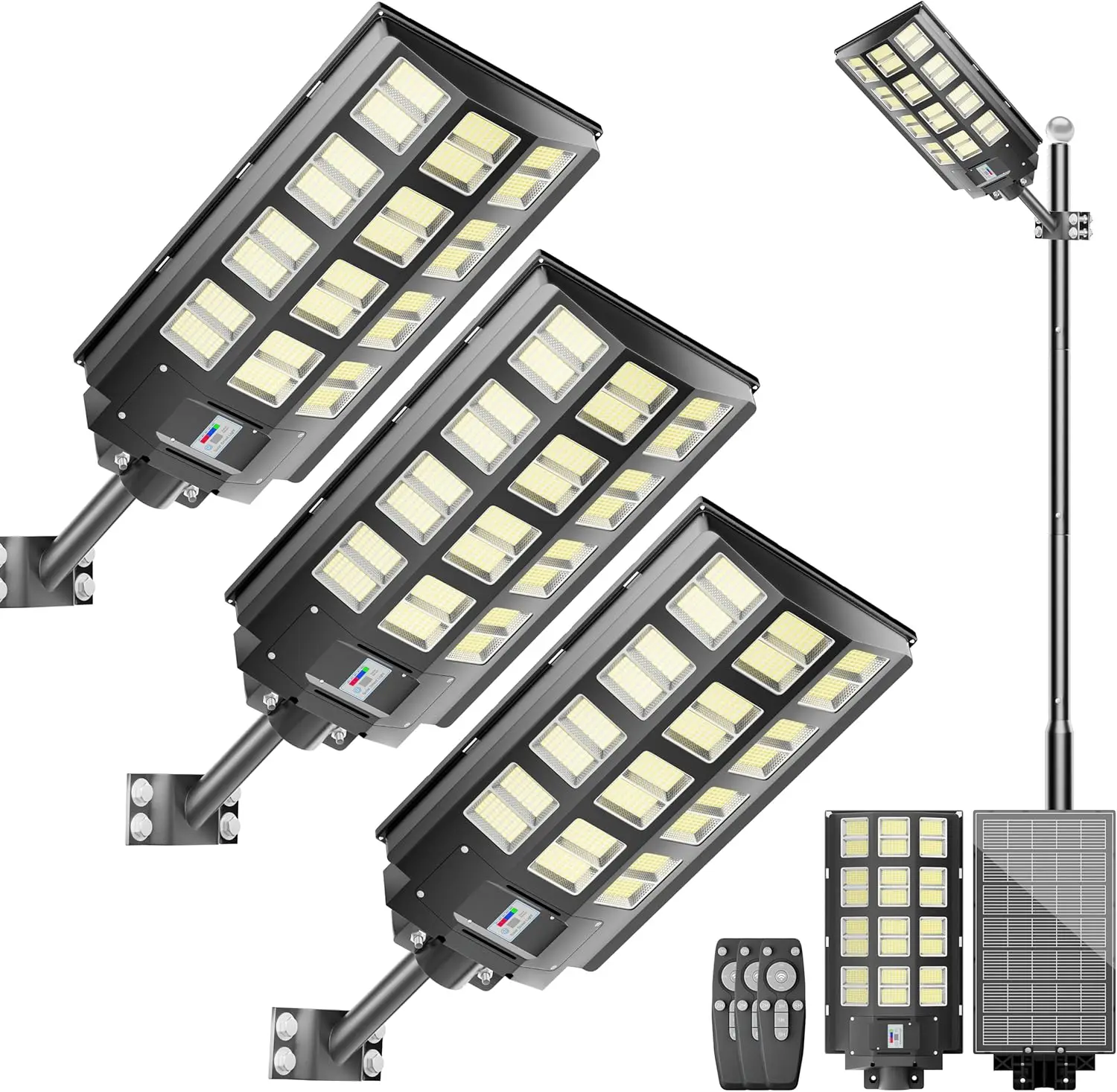 9500W Solar Street Light-240000LM IP67 Waterproof, Dusk to Dawn, Solar Street Lights Outdoor, with Motion Sensor Remote
9500W Solar Street Light-240000LM IP67 Waterproof, Dusk to Dawn, Solar Street Lights Outdoor, with Motion Sensor Remote