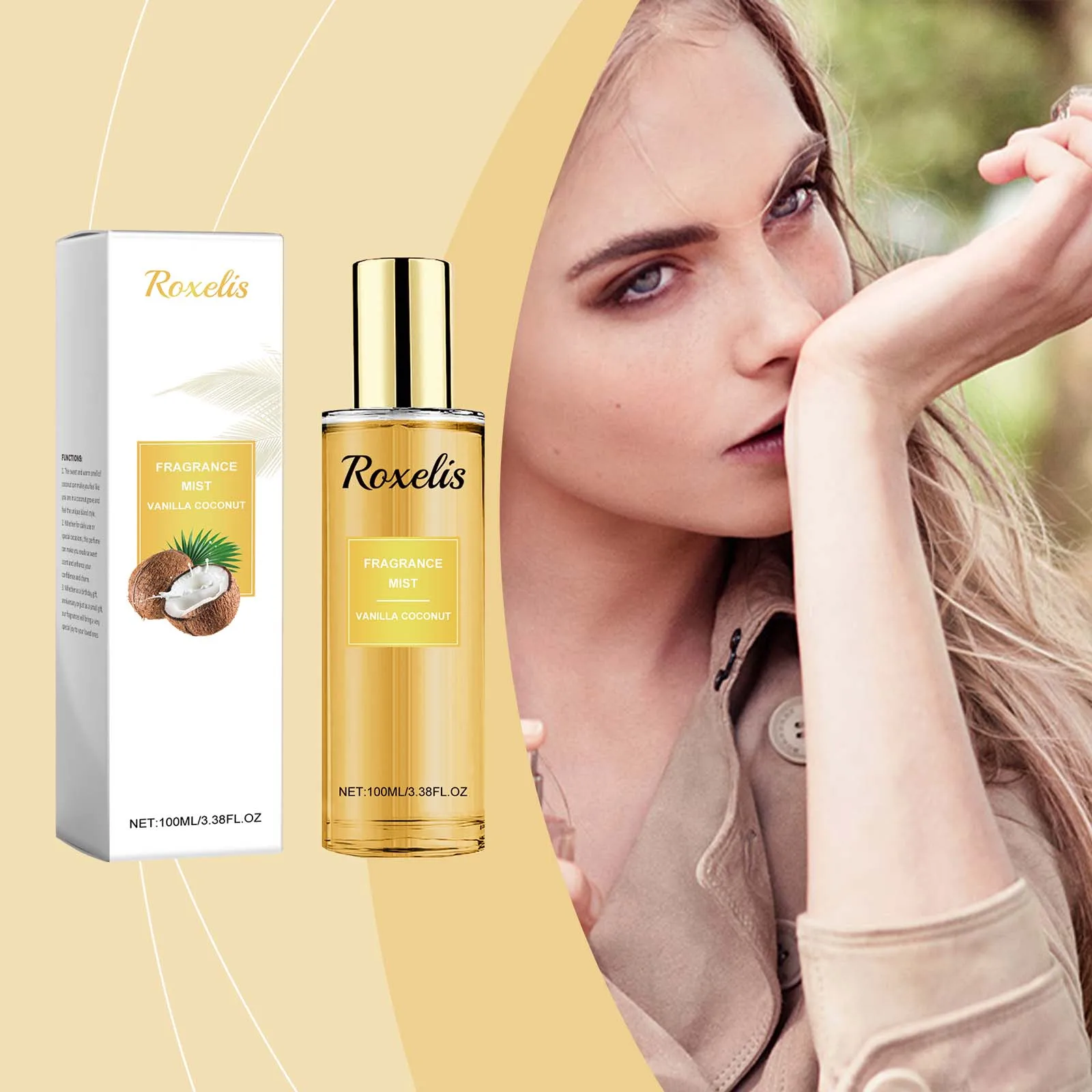 Vanilla Coconut Fragrance Spray, Long-Lasting Fresh Body Spray, Floral and Fruity Refreshing Body Fragrance
Vanilla Coconut Fragrance Spray, Long-Lasting Fresh Body Spray, Floral and Fruity Refreshing Body Fragrance