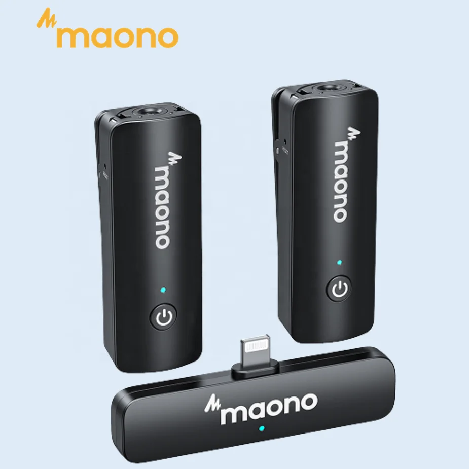 MAONO MFi Wireless Lavalier Microphone 2.4G Type C Lightning iPhone Mic for Vlog Interview TikTok Podcast Wireless Microphone
MAONO MFi Wireless Lavalier Microphone 2.4G Type C Lightning iPhone Mic for Vlog Interview TikTok Podcast Wireless Microphone