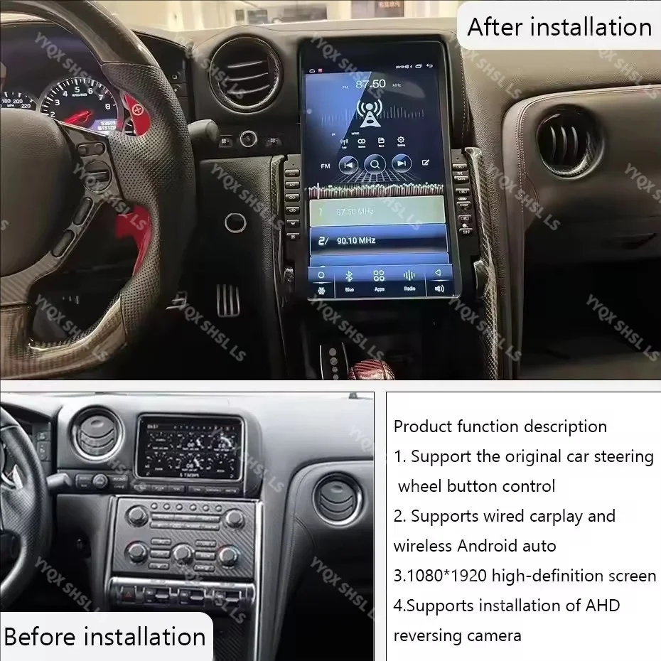 For Nissan GT-R GTR Skyline 2011 - 2017 LHD RHD Android Car Radio 2Din Stereo Receiver Autoradio Multimedia Player GPS Navi Head
For Nissan GT-R GTR Skyline 2011 - 2017 LHD RHD Android Car Radio 2Din Stereo Receiver Autoradio Multimedia Player GPS Navi Head