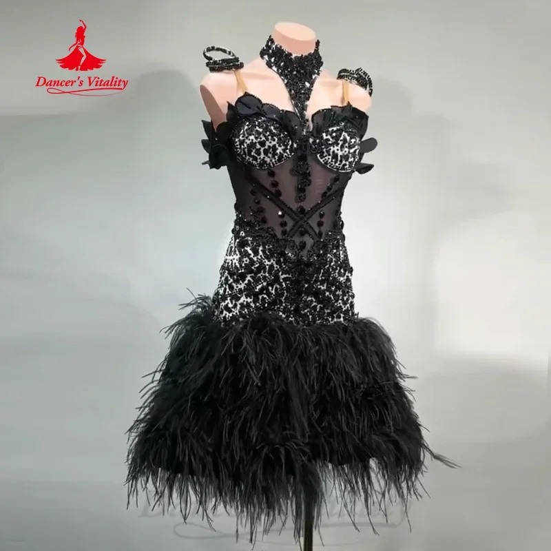 Latin Dancing Performance Clothing Customized Senior Luxury AB Stones Feather Dress Adult Children Chacha Competition Dresses
Latin Dancing Performance Clothing Customized Senior Luxury AB Stones Feather Dress Adult Children Chacha Competition Dresses
