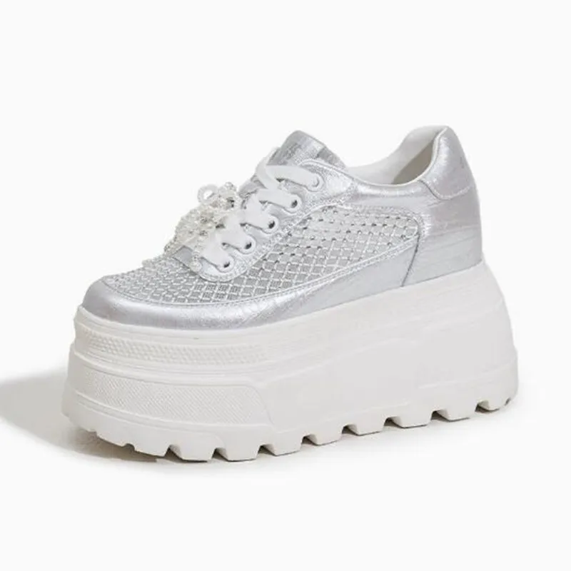 10cm Air Mesh Microfiber Leather Summer Women Casual Vulcanize Platform Wedge Sneaker Hidden Heel Bling Shoes Chunky Sneakers
10cm Air Mesh Microfiber Leather Summer Women Casual Vulcanize Platform Wedge Sneaker Hidden Heel Bling Shoes Chunky Sneakers