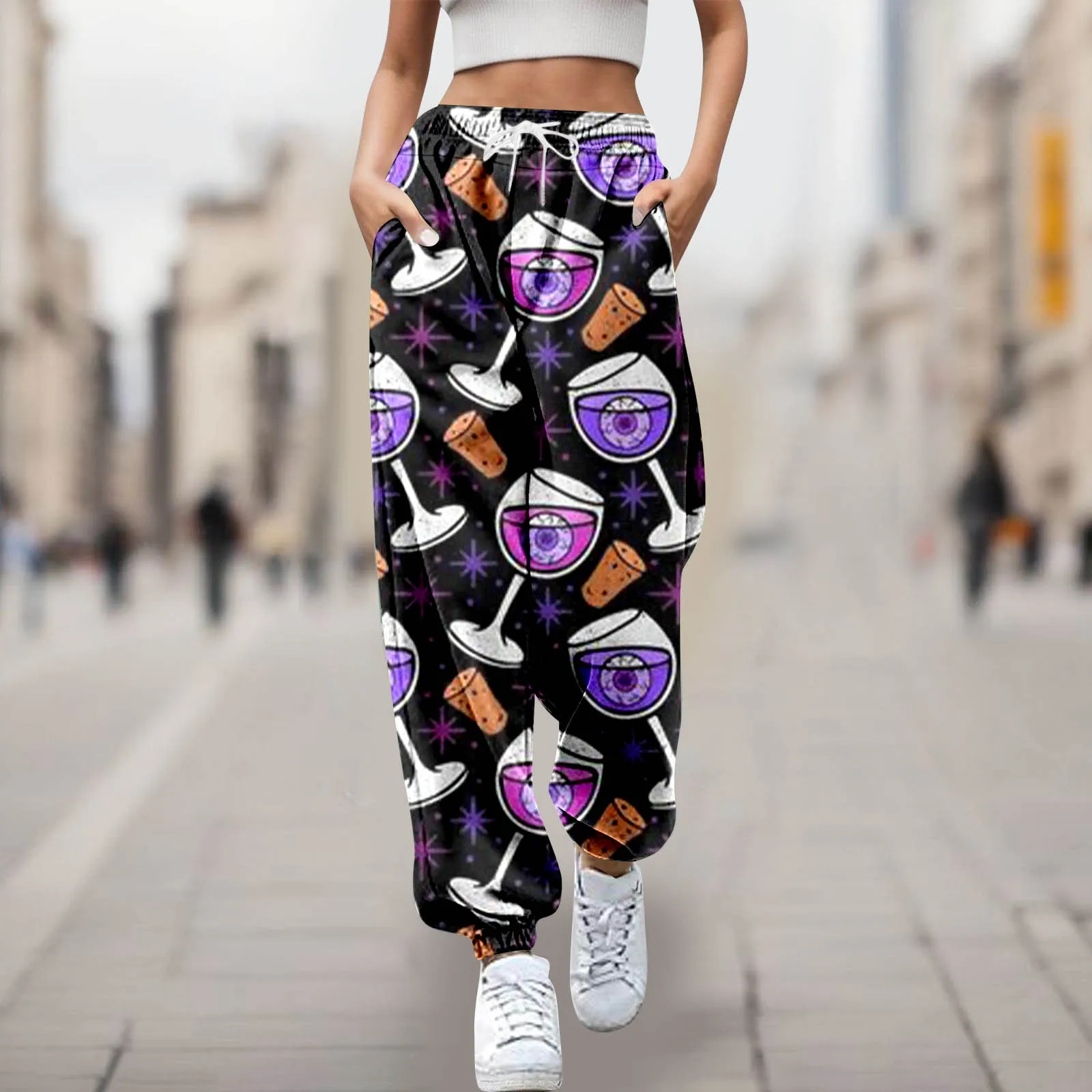 Ladies Halloween Elements Full Print Pants Fashion Personality Trend Casual Pants High Waist Lace-Up Loose Ankle Corset Pants
Ladies Halloween Elements Full Print Pants Fashion Personality Trend Casual Pants High Waist Lace-Up Loose Ankle Corset Pants
