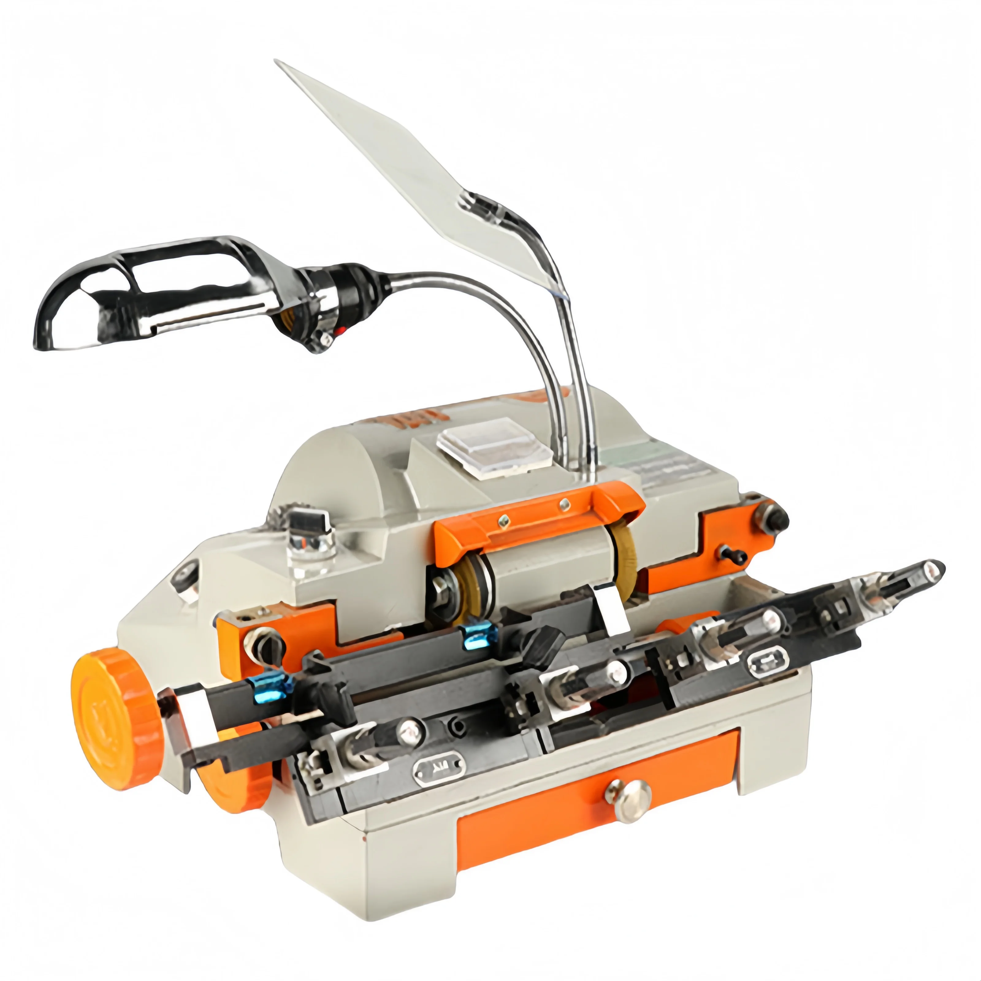 Multi Functional Horizontal Double Blade Key Machine with Key Duplication Machine Manual Feeding
Multi Functional Horizontal Double Blade Key Machine with Key Duplication Machine Manual Feeding