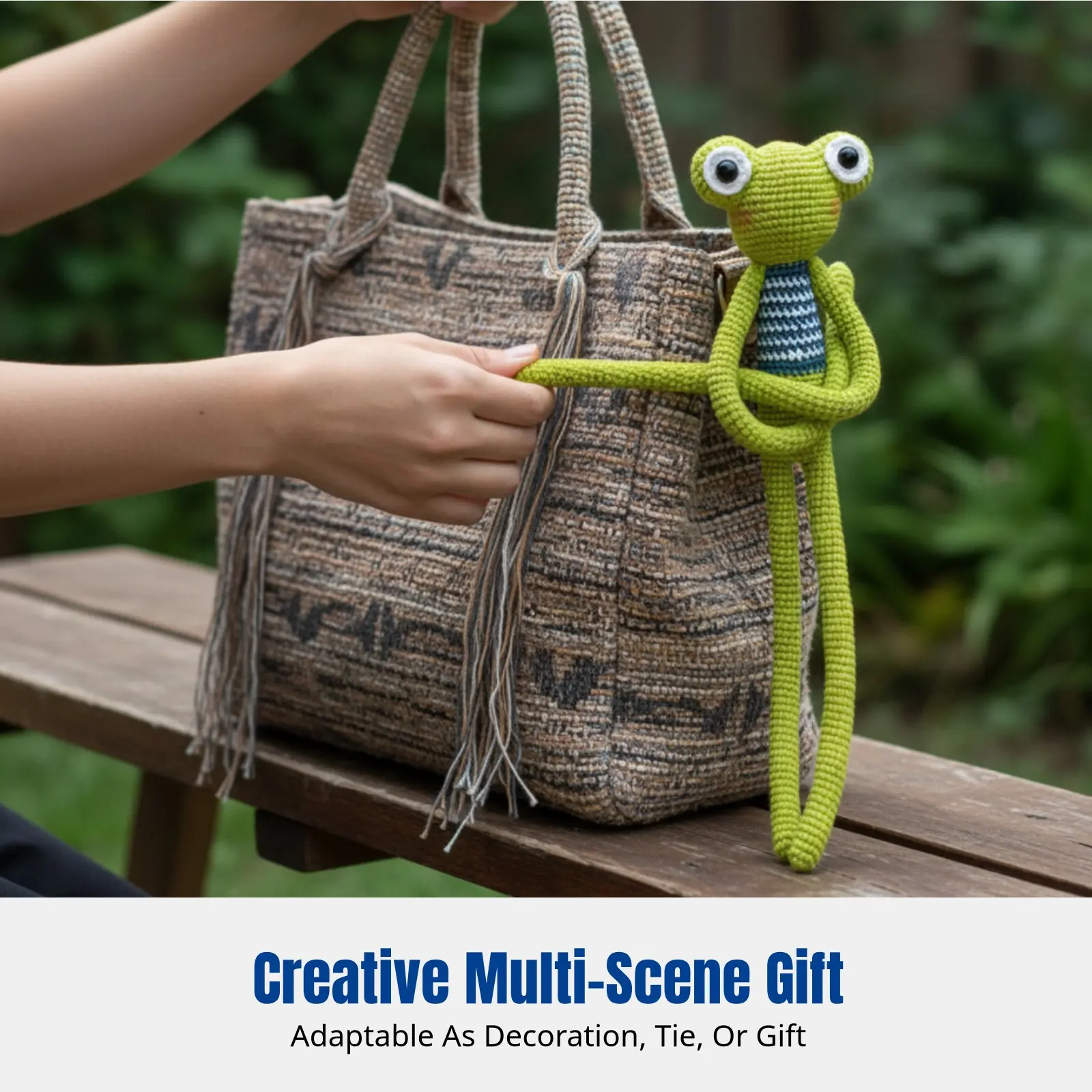 Handmade Crochet Frog Yarn Plush, DIY Knitted Long-Leg Frog, Bag Decoration, Curtain Tieback, Creative Gift for Friends
Handmade Crochet Frog Yarn Plush, DIY Knitted Long-Leg Frog, Bag Decoration, Curtain Tieback, Creative Gift for Friends