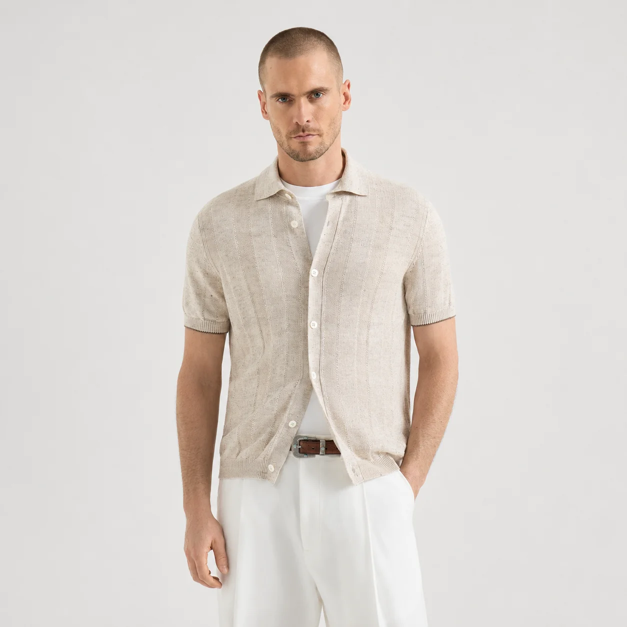 Men's Linen Lyocell Blend Knit Polo Shirt Short Sleeve Button Down Cardigan Lightweight Breathable Quick Dry Summer Casual Top
Men's Linen Lyocell Blend Knit Polo Shirt Short Sleeve Button Down Cardigan Lightweight Breathable Quick Dry Summer Casual Top