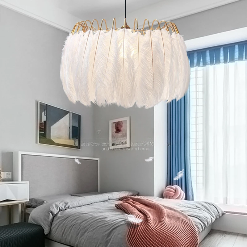Nordic simple ostrich feather ceiling light creative decoration ceiling light dining chandelier bedroom living Commercial lamp
Nordic simple ostrich feather ceiling light creative decoration ceiling light dining chandelier bedroom living Commercial lamp