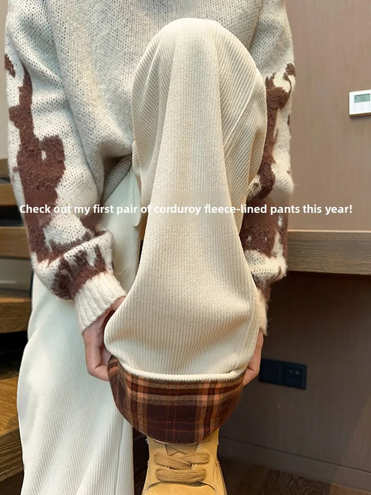 Мужские вельветовые брюки в клетку с флисовой подкладкой, повседневные, широкие, свободного прямого кроя, весенне-осенние, модные, молодежные, для отдыха
Мужские вельветовые брюки в клетку с флисовой подкладкой, повседневные, широкие, свободного прямого кроя, весенне-осенние, модные, молодежные, для отдыха