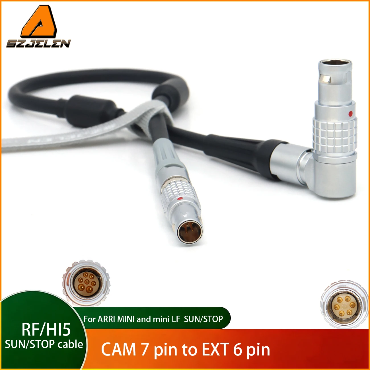 ARRI cforce RF motor/ cmotion cRRO motor and camin CAM 7 pin to EXT 6 pin for ARRI MINI and mini LF RUN/STOP cable
ARRI cforce RF motor/ cmotion cRRO motor and camin CAM 7 pin to EXT 6 pin for ARRI MINI and mini LF RUN/STOP cable