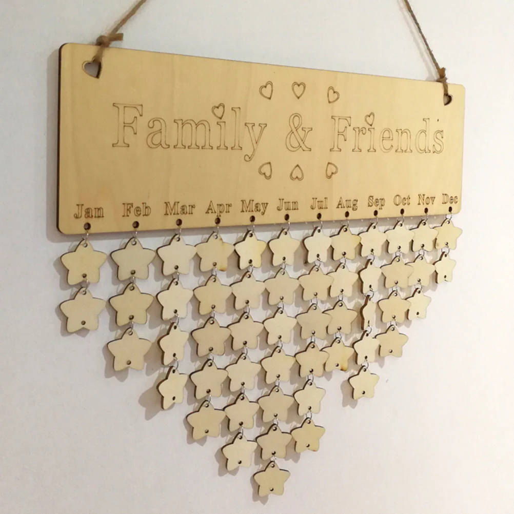Wooden Plaque 1Pc Board 50Pcs Accessories Birthday Reminder Hanging Wooden Board Calendar Calendar Wall Craft Gifts
Wooden Plaque 1Pc Board 50Pcs Accessories Birthday Reminder Hanging Wooden Board Calendar Calendar Wall Craft Gifts