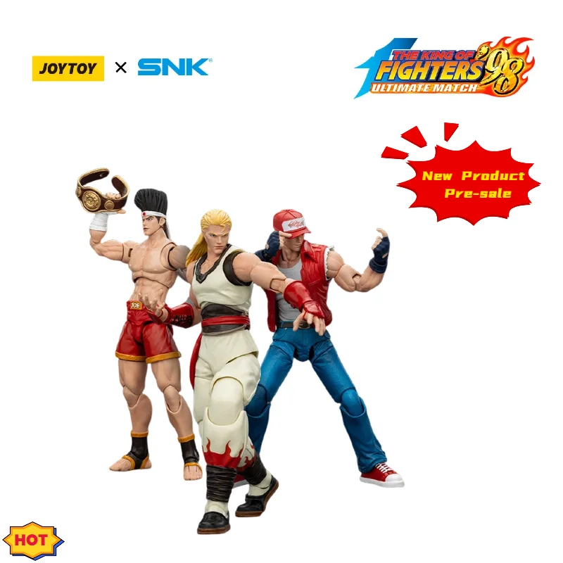 Pre-order 1:18 JOYTOY SNK KOF '98 UM Fatal Fury Team: Terry Bogard Andy Bogard Joe Higashi JT03318 Action Figure Collectible
Pre-order 1:18 JOYTOY SNK KOF '98 UM Fatal Fury Team: Terry Bogard Andy Bogard Joe Higashi JT03318 Action Figure Collectible