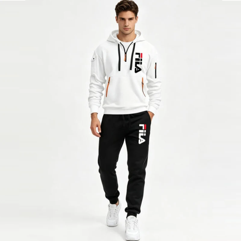 New Arrival Men 2 Piece Outfit Hoodie Sweatpants Set Multi Pocket Casual Outdoor Sportswear
New Arrival Men 2 Piece Outfit Hoodie Sweatpants Set Multi Pocket Casual Outdoor Sportswear