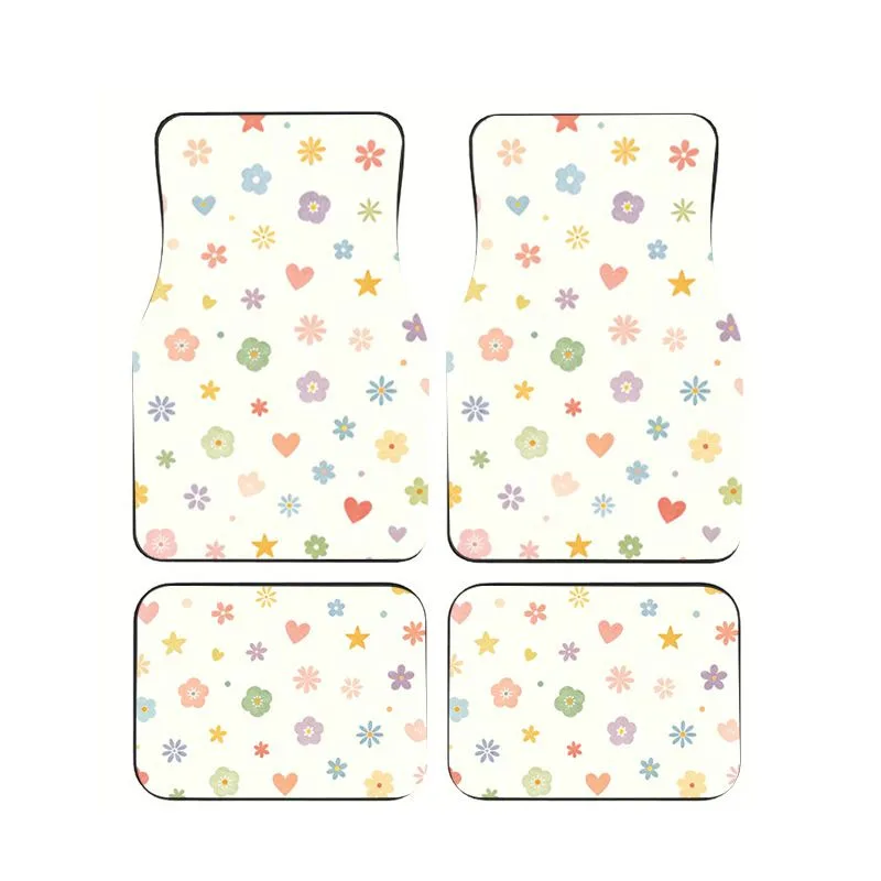 Pastel Floral & Heart Pattern Car Floor Mats 4pcs Cute Sweet Style Universal Auto Foot Mat Non-slip & Anti-dirt Girly Car Carpet
Pastel Floral & Heart Pattern Car Floor Mats 4pcs Cute Sweet Style Universal Auto Foot Mat Non-slip & Anti-dirt Girly Car Carpet