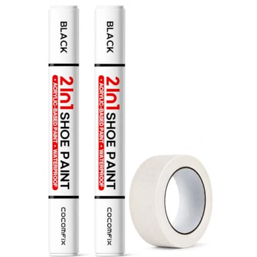 2-in-1 Shoe Paint, 2-Pack Acrylic Shoe Paint Marker for DIY Midsole Recoloring and Instant Scuff Fix, Permanent Sneaker Dye Pen
2-in-1 Shoe Paint, 2-Pack Acrylic Shoe Paint Marker for DIY Midsole Recoloring and Instant Scuff Fix, Permanent Sneaker Dye Pen