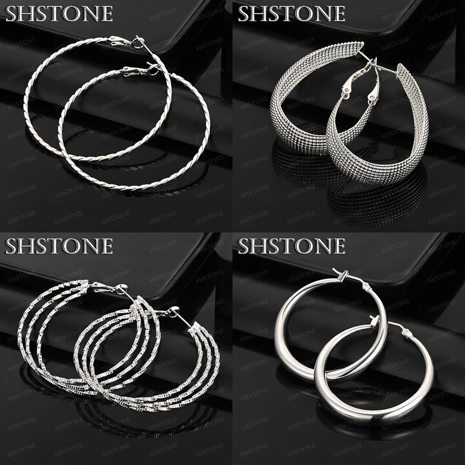 New 925 Sterling Silver Smooth Circular Hoop Earrings Women's Fashion Delicate Jewelry Christmas Birthday Party Gift Accessories
New 925 Sterling Silver Smooth Circular Hoop Earrings Women's Fashion Delicate Jewelry Christmas Birthday Party Gift Accessories