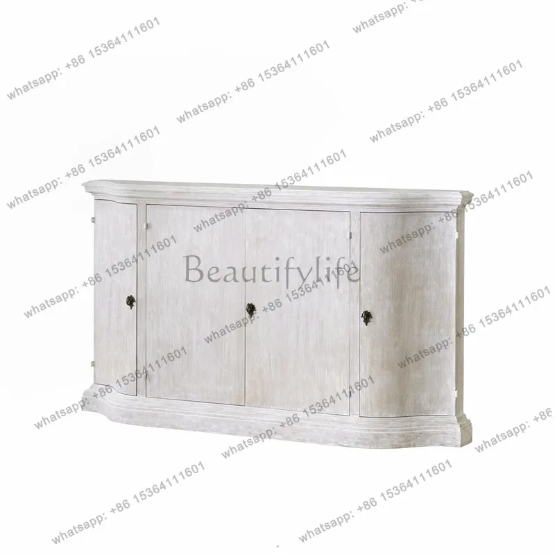 French retro old solid wood porch cabinet foyer restaurant dining side decorative cabinet
French retro old solid wood porch cabinet foyer restaurant dining side decorative cabinet