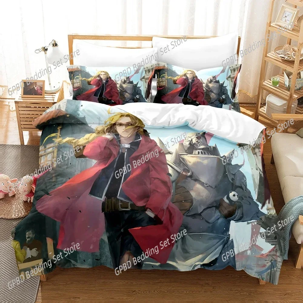 Anime FULLMETAL ALCHEMIST Comfortable Duvet Quilt Cover Pillowcase Bedding Set Children Bedroom Decoration Home Textile
Anime FULLMETAL ALCHEMIST Comfortable Duvet Quilt Cover Pillowcase Bedding Set Children Bedroom Decoration Home Textile