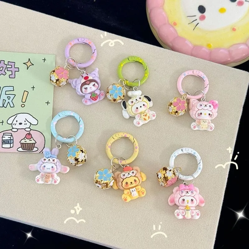 Cross-dress Sanrio Hello Kitty Keychain Cartoon Anime Cute Kuromi Wind Chimes Car Key Ring Fashionable Backpack Pendant Gifts
Cross-dress Sanrio Hello Kitty Keychain Cartoon Anime Cute Kuromi Wind Chimes Car Key Ring Fashionable Backpack Pendant Gifts