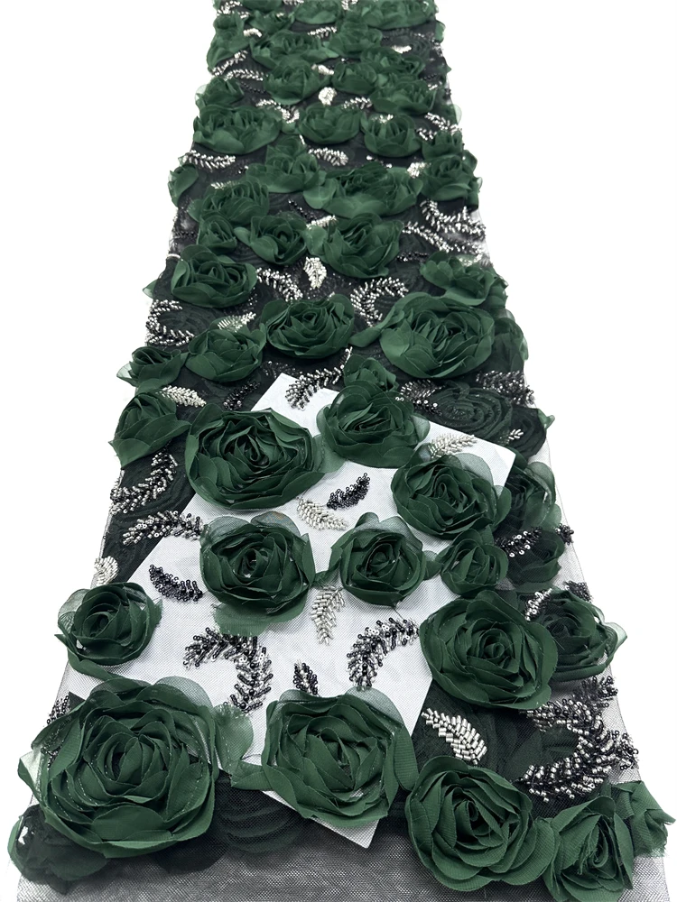 France Luxury 3D Flower Embroidery Lace Fabric 2026 Africa Nigeria Sequin Beaded Lace Fabric for Bridal Wedding Dress Sewing
France Luxury 3D Flower Embroidery Lace Fabric 2026 Africa Nigeria Sequin Beaded Lace Fabric for Bridal Wedding Dress Sewing