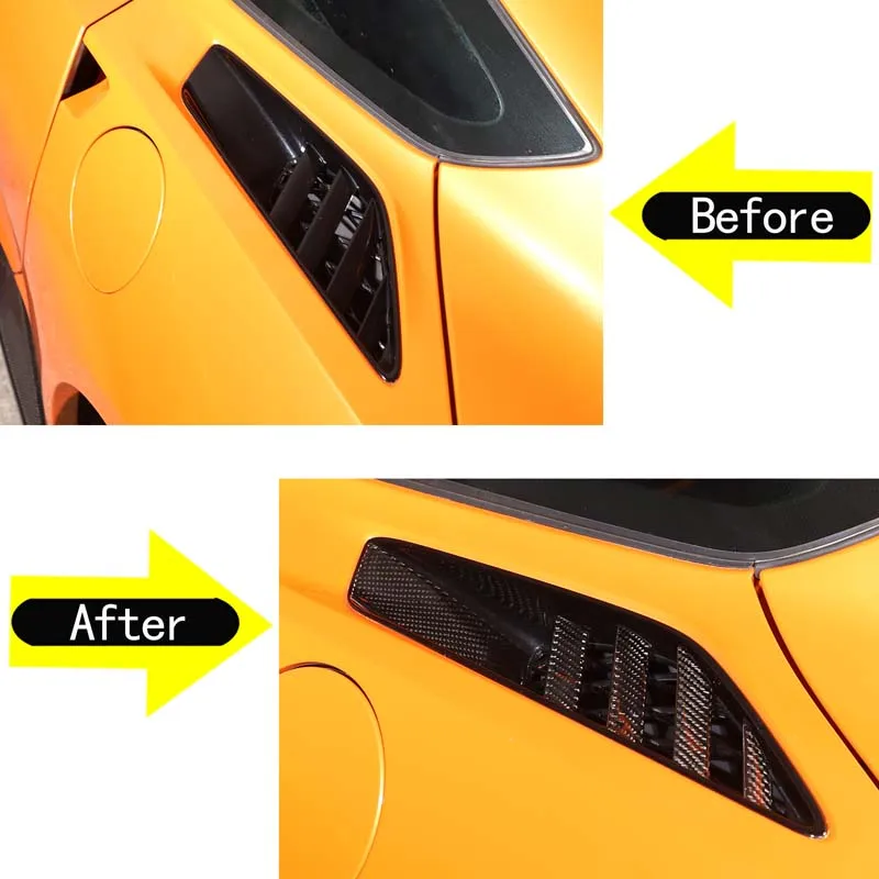 2 шт., мягкое углеродное волокно для Chevrolet Corvette C7 2014-2019, Стайлинг автомобиля, боковое крыло, крыло, вентиляционное отверстие, наклейка, автозапчасти 
2 шт., мягкое углеродное волокно для Chevrolet Corvette C7 2014-2019, Стайлинг автомобиля, боковое крыло, крыло, вентиляционное отверстие, наклейка, автозапчасти