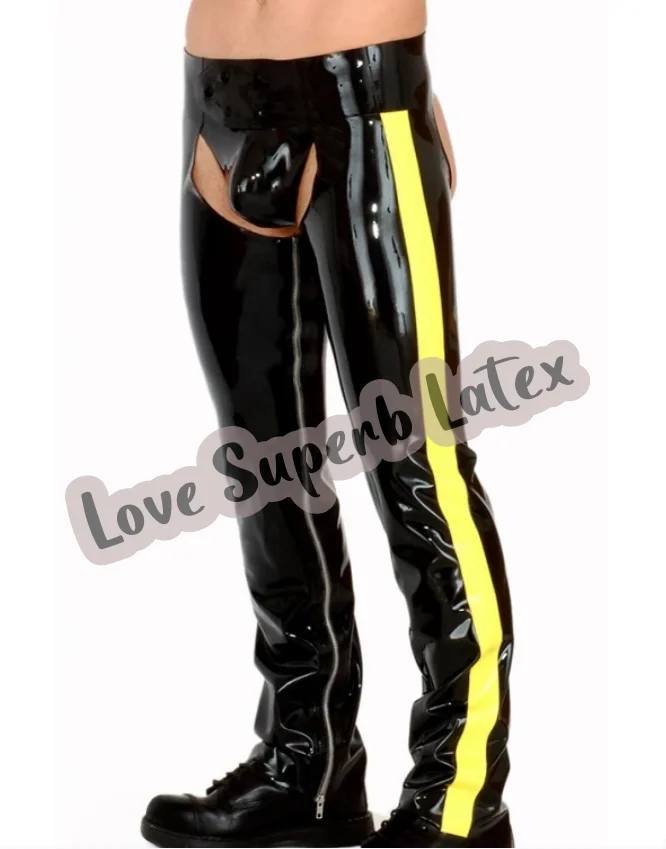 Customized Latex Rubber Chaps With Inside Leg Zips Back Cutout Latex Pants Halloween Cosplay Costumes
Customized Latex Rubber Chaps With Inside Leg Zips Back Cutout Latex Pants Halloween Cosplay Costumes