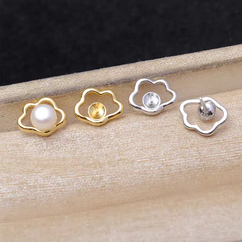 Wholesale 925 Sterling Silver Earrings Base Findings Mountings Jewelry Mounts Fittings Accessories for 5-6mm Pearls 3 Pairs/lot
Wholesale 925 Sterling Silver Earrings Base Findings Mountings Jewelry Mounts Fittings Accessories for 5-6mm Pearls 3 Pairs/lot