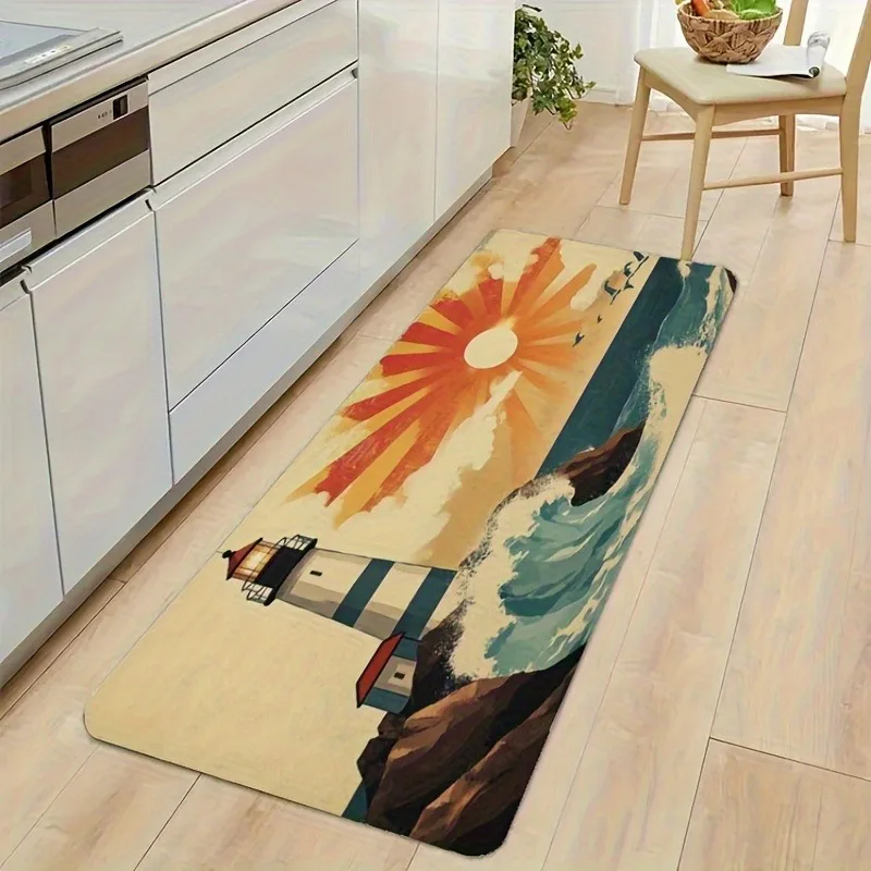 1PC Seaside Sunrise Pattern Kitchen Rug Non-Slip Door Mat Pop design Bathroom Rug Bath Mat Carpet for Home Sink Laundry Decor
1PC Seaside Sunrise Pattern Kitchen Rug Non-Slip Door Mat Pop design Bathroom Rug Bath Mat Carpet for Home Sink Laundry Decor