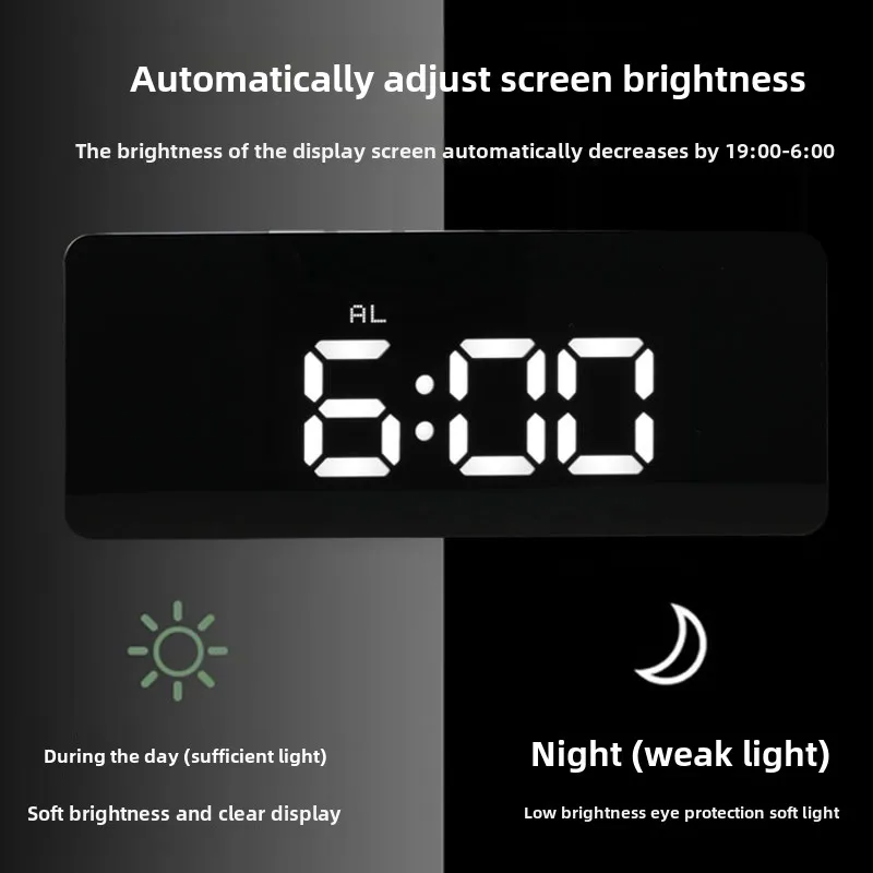 Large Font LED Electronic Clock Battery Plug-in Dual-Purpose Luminous Silent Student Multi-Function Mirror Alarm Clock Digital
Large Font LED Electronic Clock Battery Plug-in Dual-Purpose Luminous Silent Student Multi-Function Mirror Alarm Clock Digital
