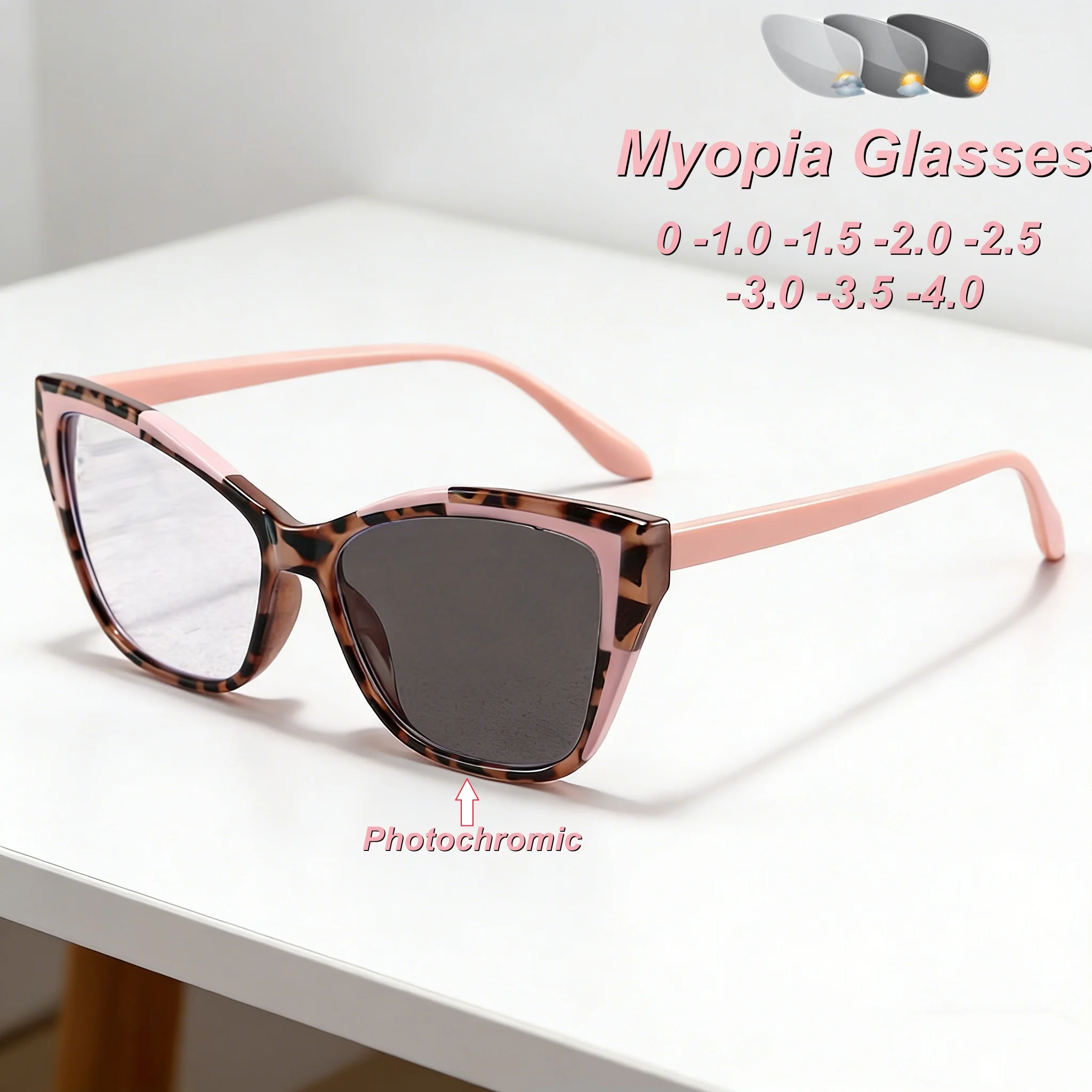 2026 New Cat Eye Photochromic Women's Myopia Glasses with Retro Neutral Color Blocking Design and Anti Blue Light Glasses
2026 New Cat Eye Photochromic Women's Myopia Glasses with Retro Neutral Color Blocking Design and Anti Blue Light Glasses