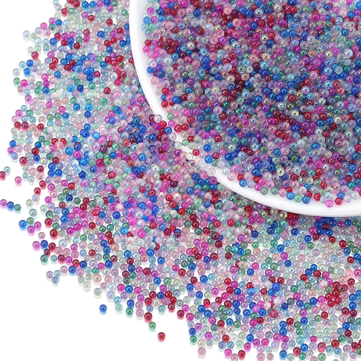 20g 2mm Mini Bubble Ball Beads Tiny Glass Bead Colored Transparent Beads DIY Home Decoration Supplies Nail Art Decor Crafts
20g 2mm Mini Bubble Ball Beads Tiny Glass Bead Colored Transparent Beads DIY Home Decoration Supplies Nail Art Decor Crafts