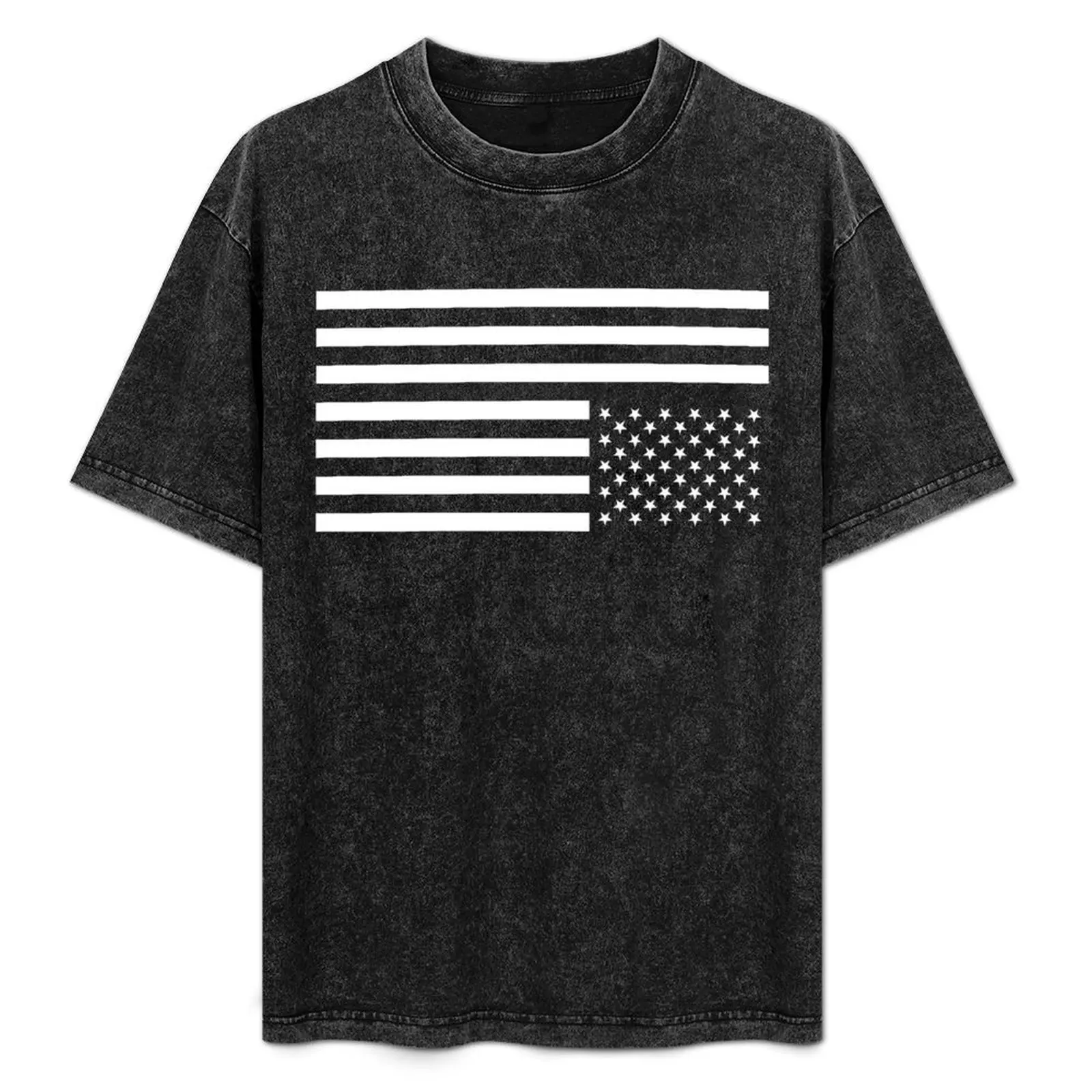 White on Black Reverse US Flag T-Shirt Stylish Graphic Short Sleeve Top
White on Black Reverse US Flag T-Shirt Stylish Graphic Short Sleeve Top