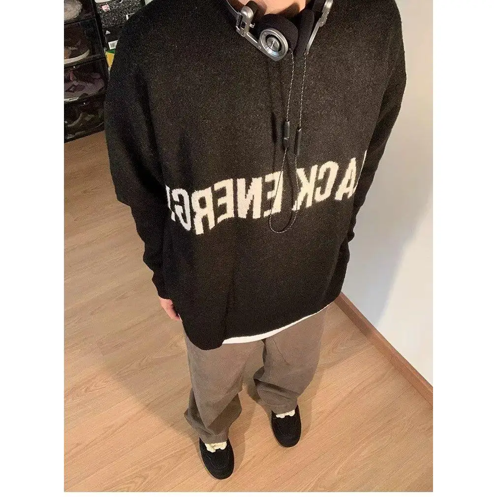 Тяжелый свитер-кардиган с надписью 900 г, мужской осенне-зимний модный свободный повседневный универсальный вязаный свитер для пар
Тяжелый свитер-кардиган с надписью 900 г, мужской осенне-зимний модный свободный повседневный универсальный вязаный свитер для пар