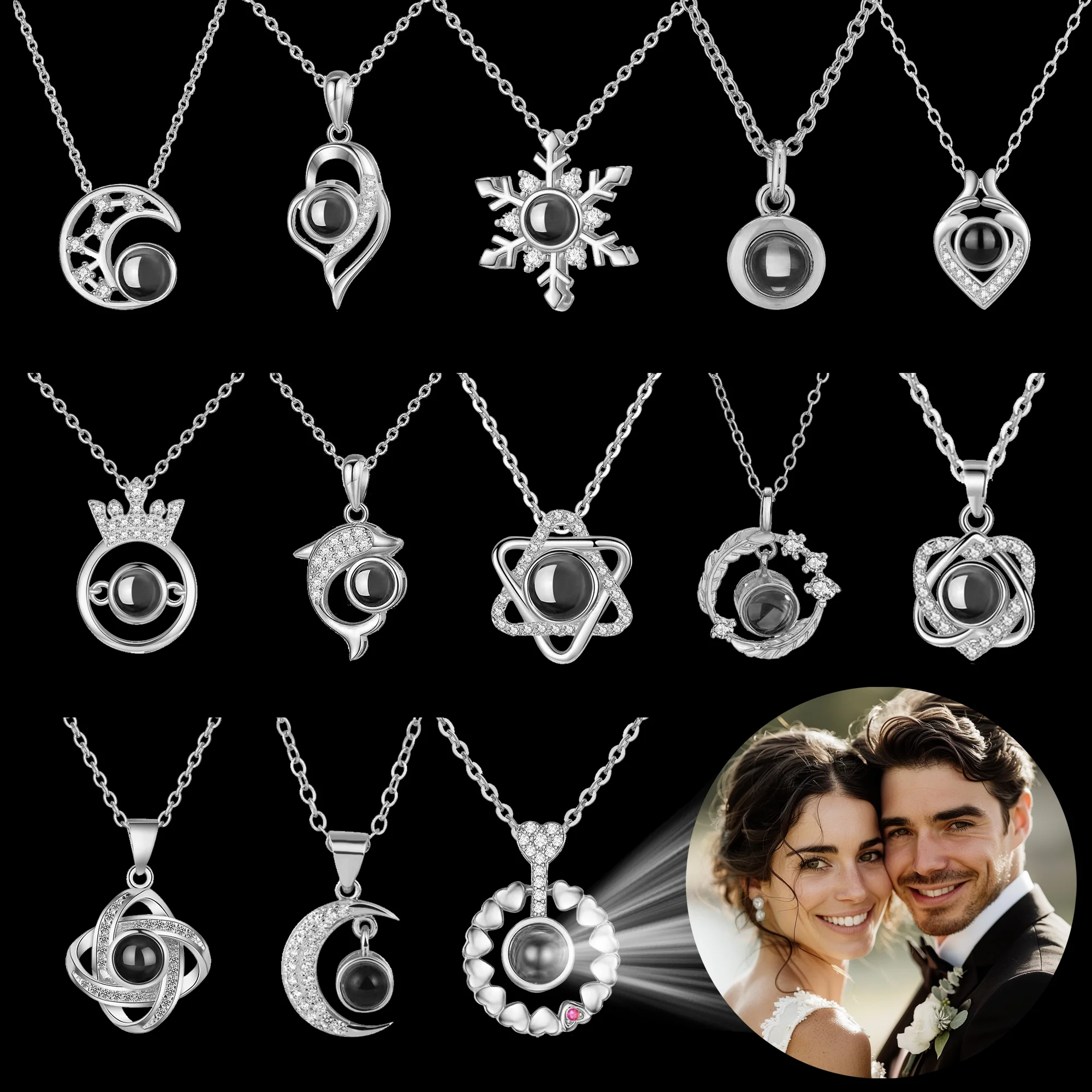 Custom Projection Photo Pendant Necklaces For Women Girlfriend Wife Stainless Steel Chain Jewelry Birthday Romantic Gift
Custom Projection Photo Pendant Necklaces For Women Girlfriend Wife Stainless Steel Chain Jewelry Birthday Romantic Gift