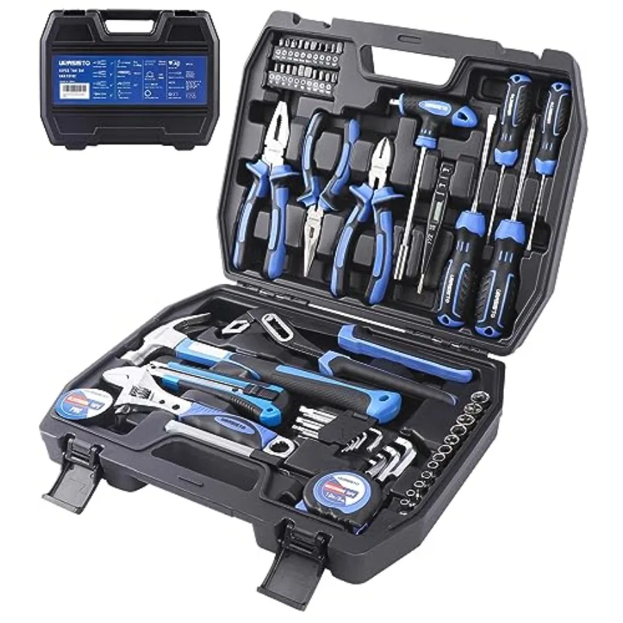 62 Piece Tools Set, General Household Tool Kit with Storage Toolbox, Basic Tool Set for Home, Garage, Apartment and Dorm
62 Piece Tools Set, General Household Tool Kit with Storage Toolbox, Basic Tool Set for Home, Garage, Apartment and Dorm