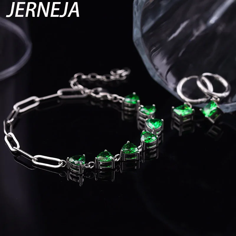 Stainless Steel Bracelet Women's Jewelry Festival Gift Great Fashion Simple Emerald Heart 5A Zircon Fade Resistant Anti Allergic
Stainless Steel Bracelet Women's Jewelry Festival Gift Great Fashion Simple Emerald Heart 5A Zircon Fade Resistant Anti Allergic