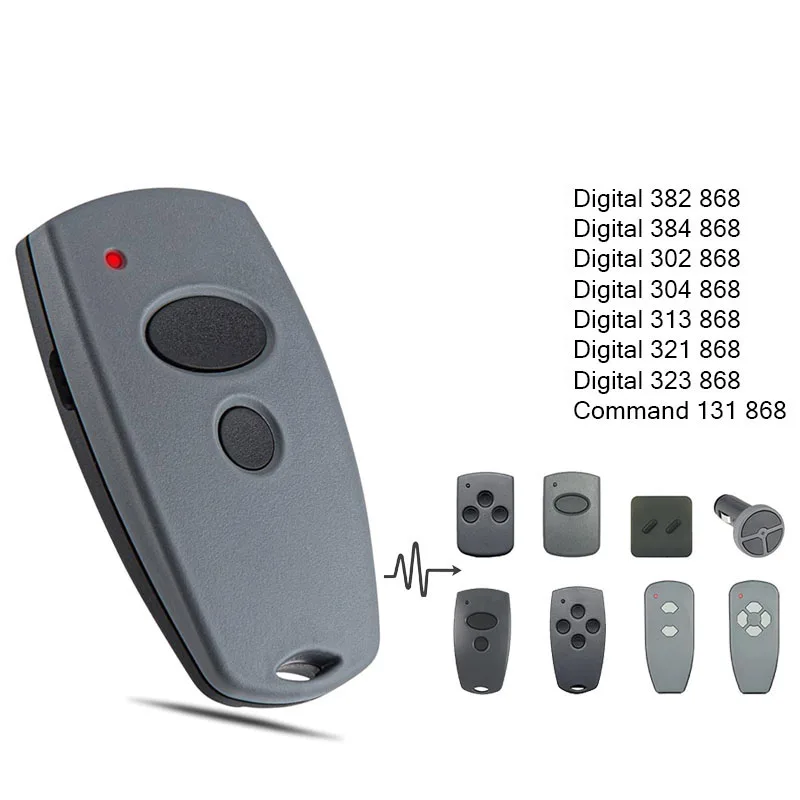 868MHz Digital 313 302 304 382 384 321 323 D384 D302 D304 D313 D321 D323 Garage Door Opener Remote Control 868.3MHz
868MHz Digital 313 302 304 382 384 321 323 D384 D302 D304 D313 D321 D323 Garage Door Opener Remote Control 868.3MHz