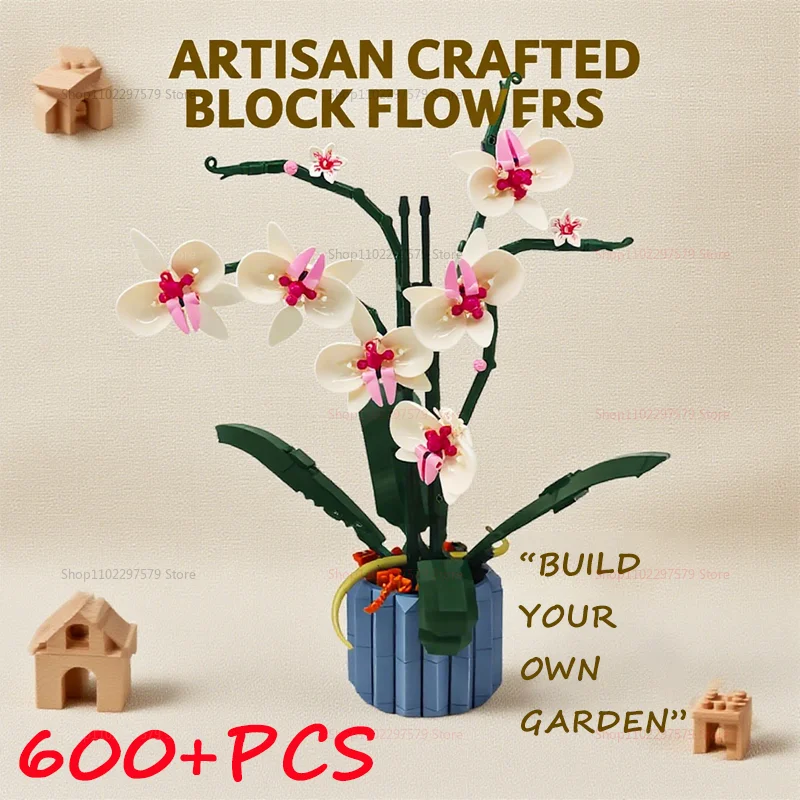 Hot Toy Artificial Flower Orchid Bouquet Building Blocks Set 600+PCS Potted Plants DIY Kids Girls Toys For Mom Gifts Home Decor
Hot Toy Artificial Flower Orchid Bouquet Building Blocks Set 600+PCS Potted Plants DIY Kids Girls Toys For Mom Gifts Home Decor