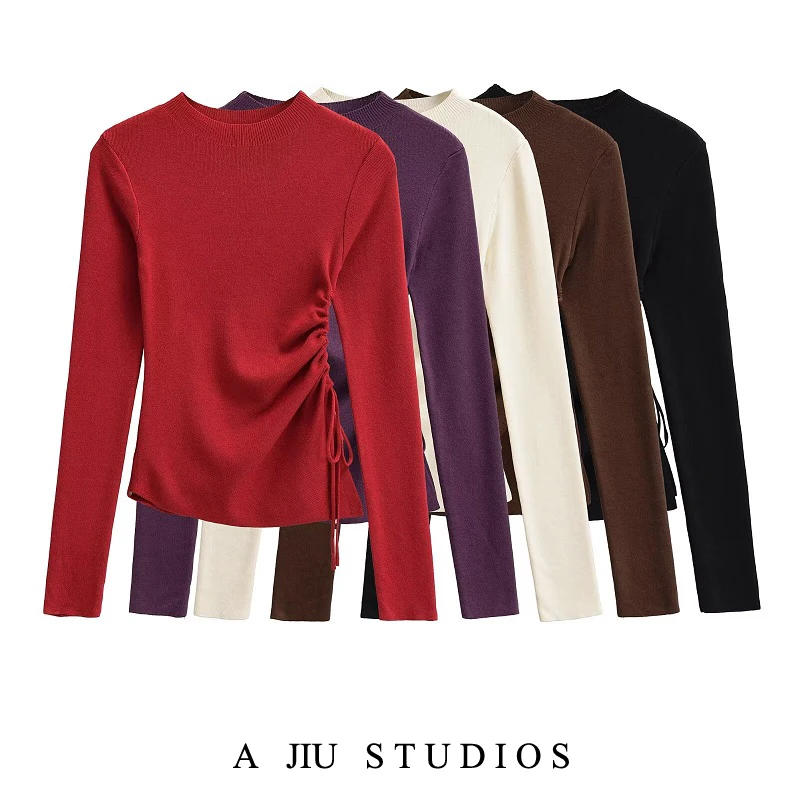 Slimming Dstring Waist Design Women's Knitted Sweater Inner Wear Top Autumn Winter Faion Commute Sle Regular Fit Long ...
Slimming Dstring Waist Design Women's Knitted Sweater Inner Wear Top Autumn Winter Faion Commute Sle Regular Fit Long ...